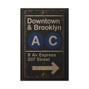 Vintage Subway Sign Industrial Wall Art & Canvas Print