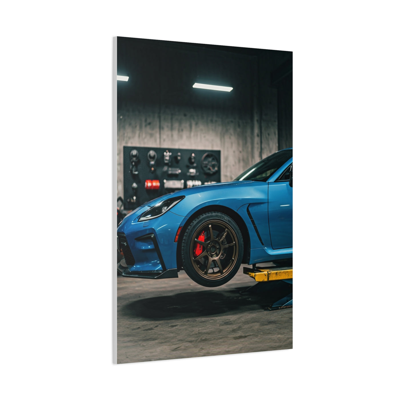 Toyota GR86 Modern Workshop Modification Scene Wall Art & Canvas Prints