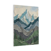 Hand-Torn Paper Collage Mountain Range Wall Art & Canvas Print