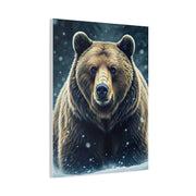 Winter Storm Grizzly Bear Portrait Wall Art & Canvas Prints