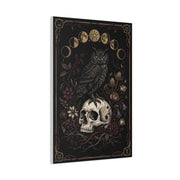 Gothic Occult Owl Skull Composition Wall Art & Canvas Print