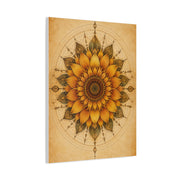 Sacred Sunflower Mandala Wall Art & Canvas Print