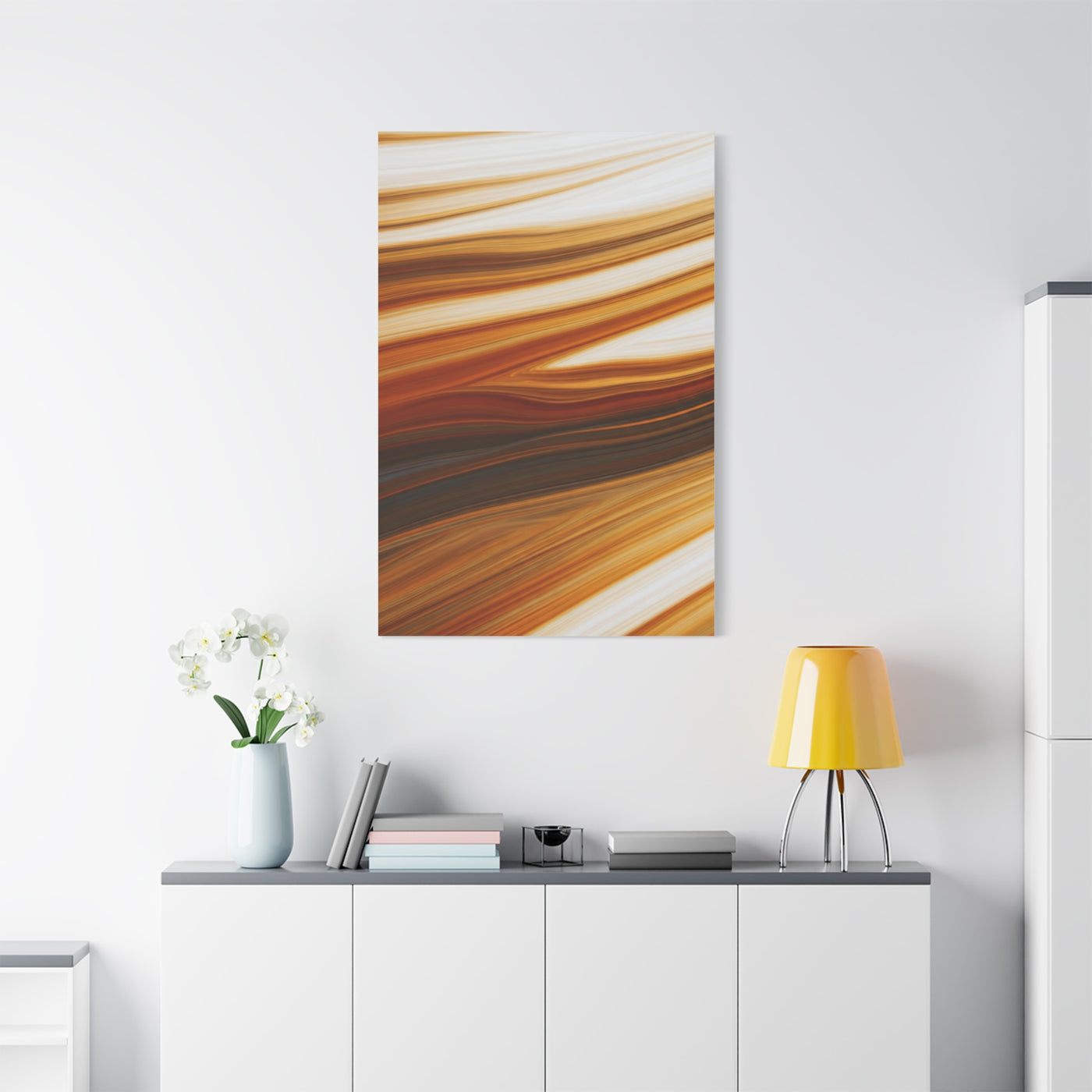 Golden Earth Wave Abstract Wall Art & Canvas Prints