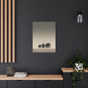 Minimal Elephant Family Dune Crossing Wall Art & Canvas Print