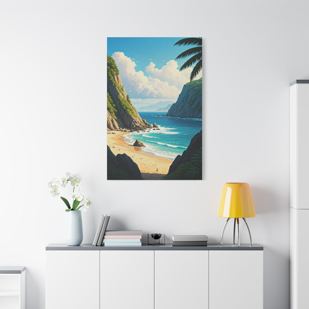 Hidden Cove Cliffside Beach Wall Art & Canvas Prints