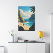 Hidden Cove Cliffside Beach Wall Art & Canvas Prints