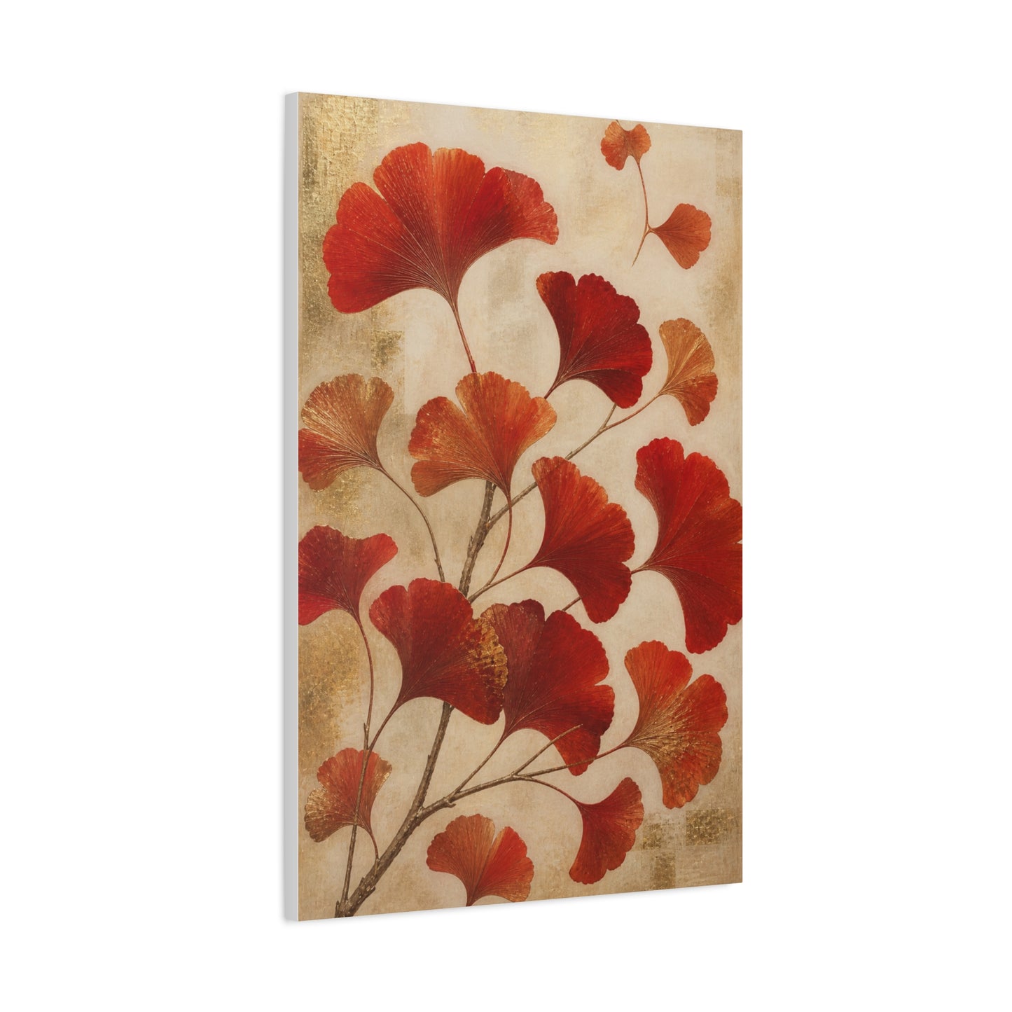 Red Ginkgo Botanical Composition Wall Art & Canvas Print