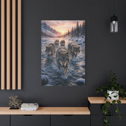 Alpine Dawn Wolf Pack Advance Wall Art & Canvas Print