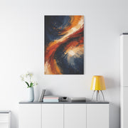 Navy and Terracotta Motion Abstract Wall Art & Canvas Print