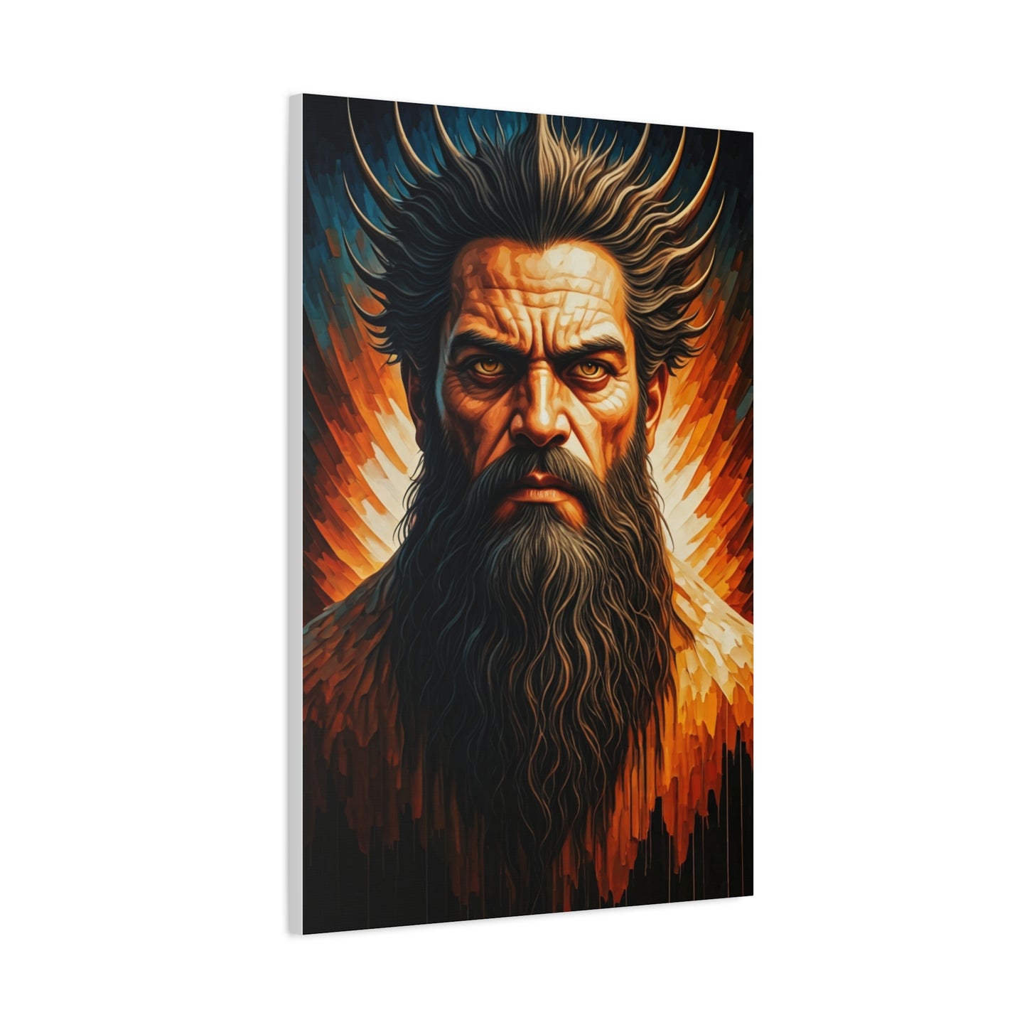 Ember Crown Warrior Portrait Wall Art & Canvas Print