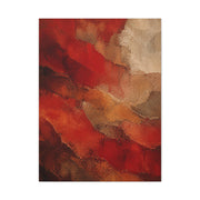 Earthy Layered Red Terrain Abstraction Wall Art & Canvas Print