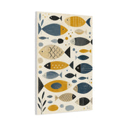 Scandinavian Abstract Fish Pattern Composition Wall Art & Canvas Print