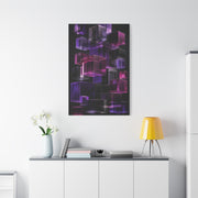 Floating Violet Glass Cubes Wall Art & Canvas Print