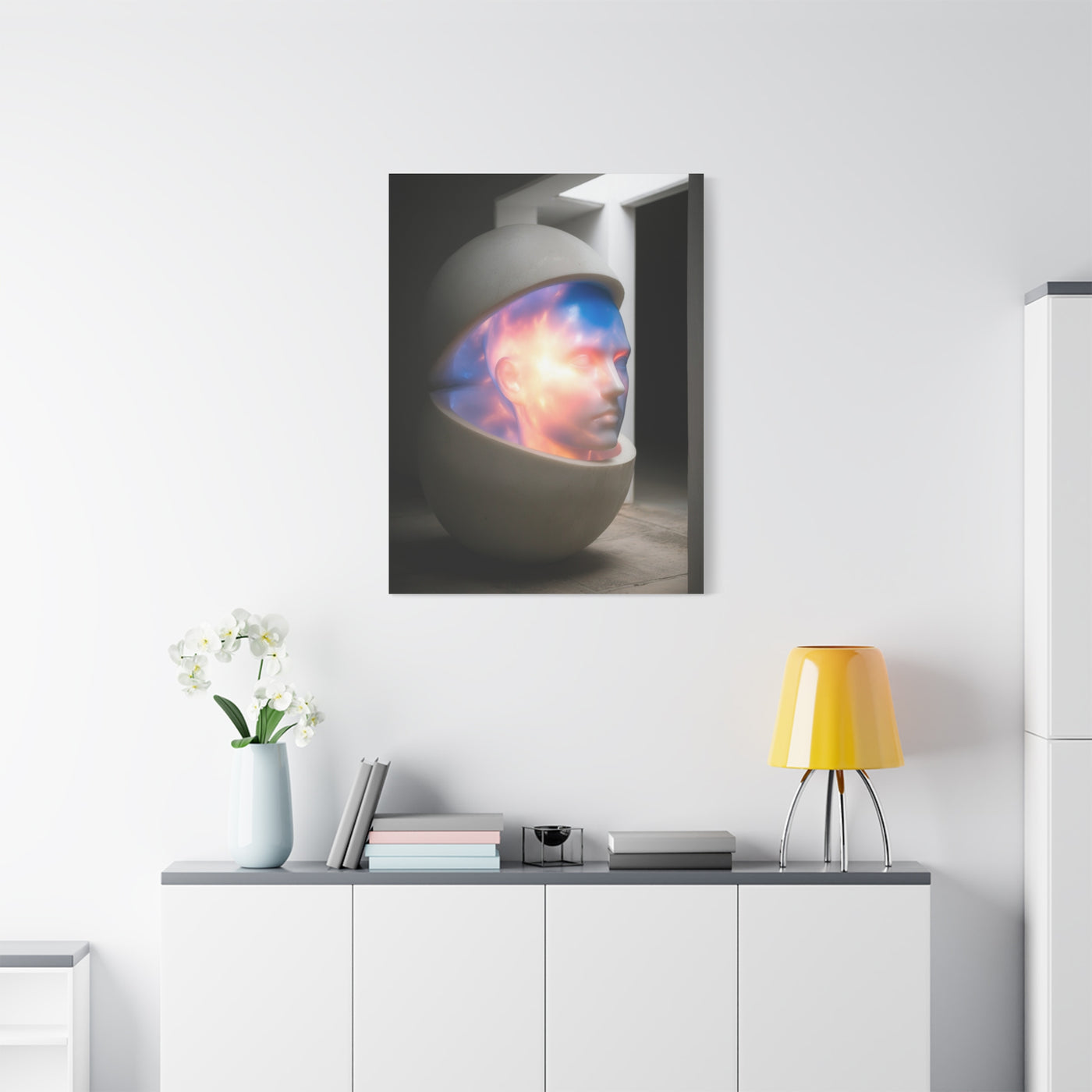 Surreal Cosmic Mind Sculpture Wall Art & Canvas Print