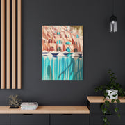 Modern Cubist Harbor Painting Wall Art & Canvas Print