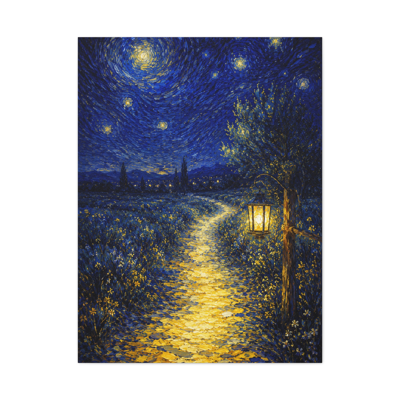 John 8:12 Lantern Path Scripture Wall Art & Canvas Print