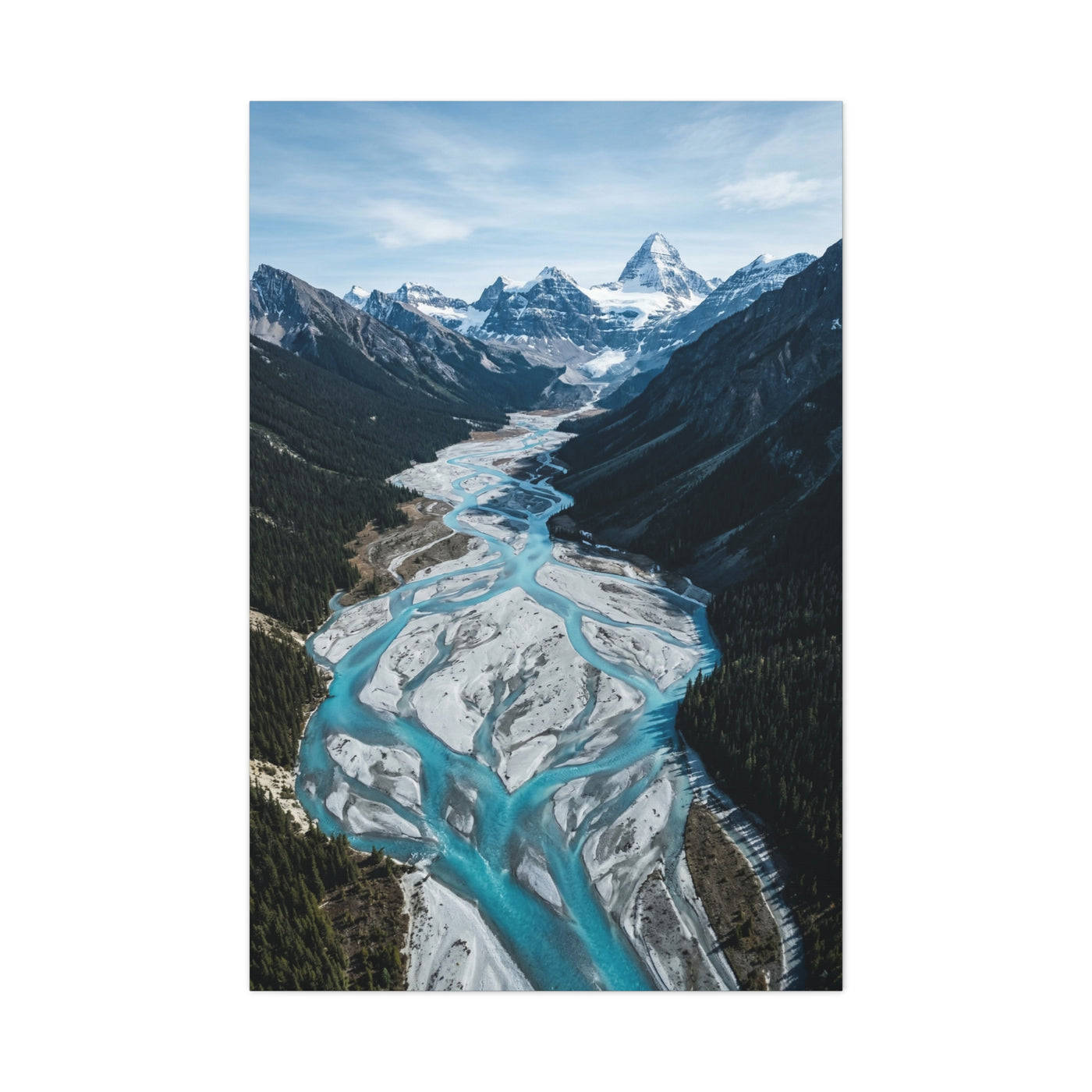 Glacial River Valley Aerial Wall Art & Canvas Print