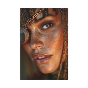 Copper Monocle Freckled Portrait Wall Art & Canvas Print