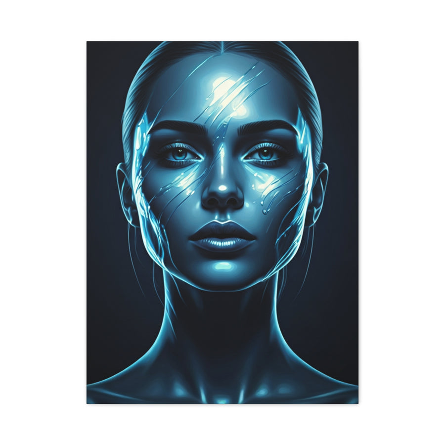 Luminous Blue Serenity Portrait Wall Art & Canvas Prints