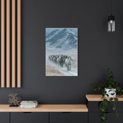 Wild Horse Herd Mountain Run Wall Art & Canvas Print