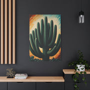 Textured Desert Saguaro Illustration Wall Art & Canvas Prints