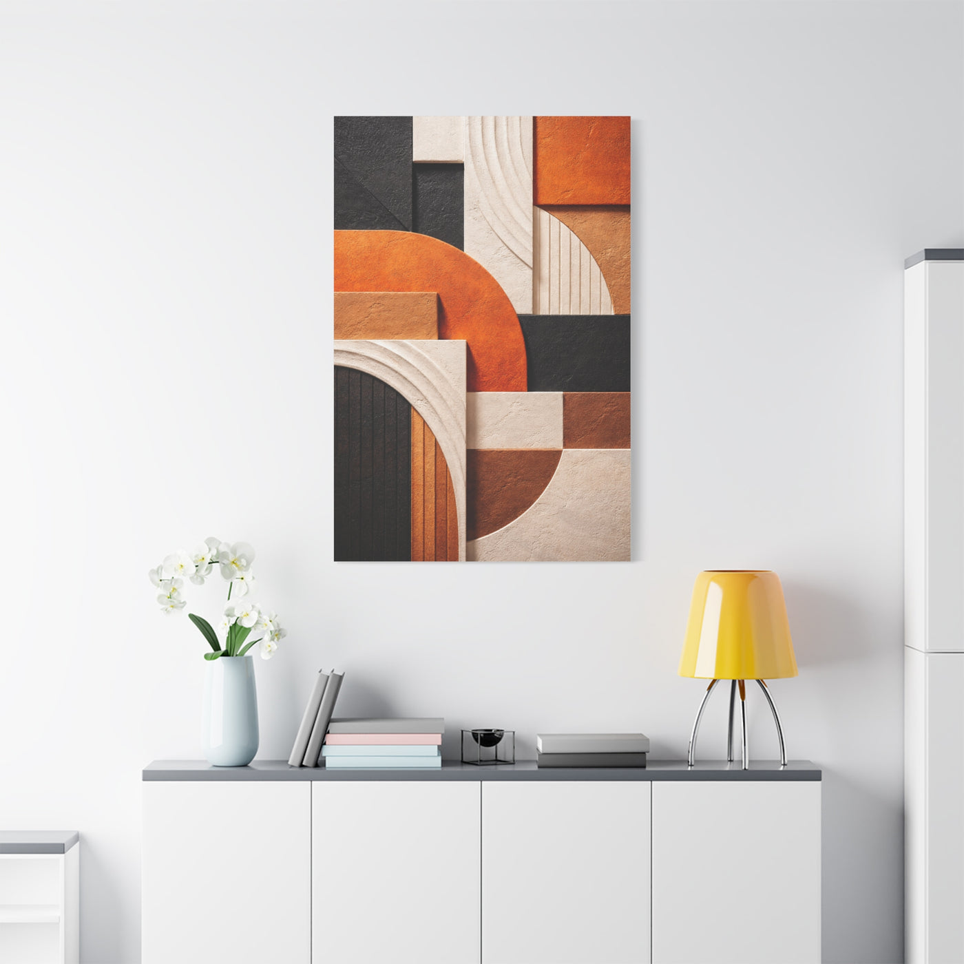 Modern Curved Geometry Abstract Wall Art & Canvas Print