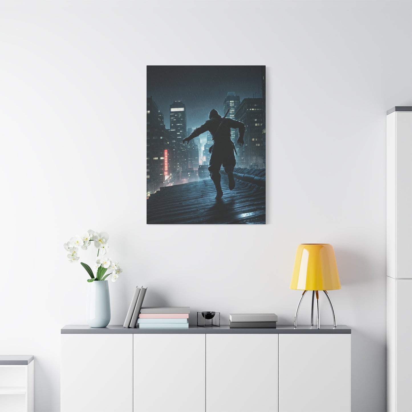 Shadow Runner Cityscape Wall Art & Canvas Prints
