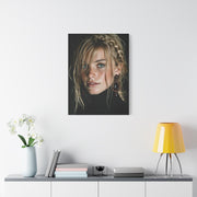 Wind-Swept Blonde Muse Editorial Portrait Wall Art & Canvas Print