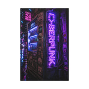 Cyberpunk Neon Vending Machine Street Wall Art & Canvas Print