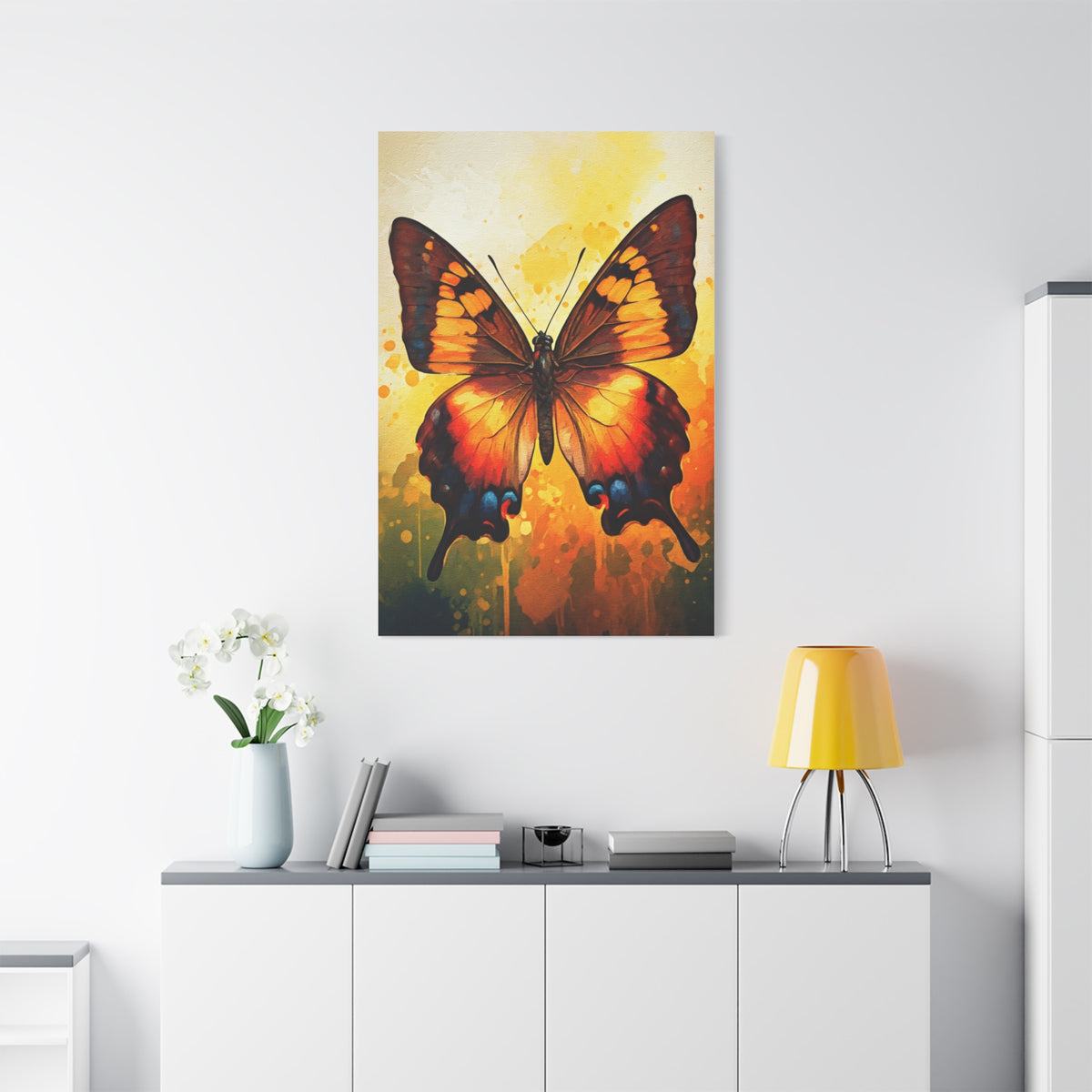 Watercolor Splash Butterfly Wall Art & Canvas Prints