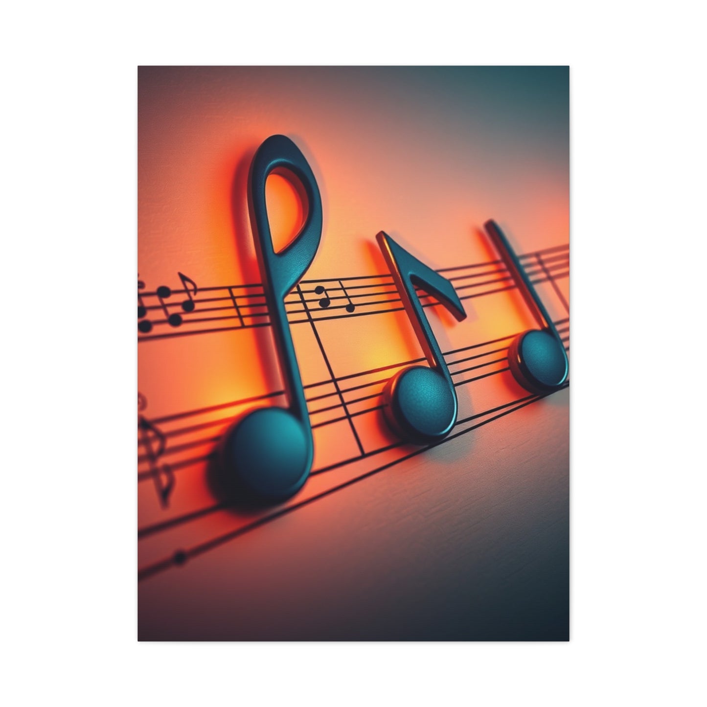 Musical Notes Art Supreme Canvas Wall Art & Canvas Print