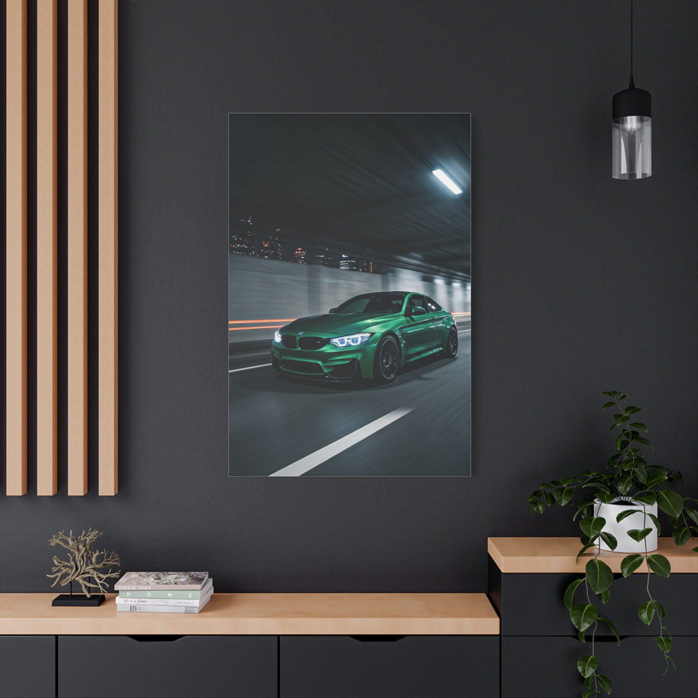 BMW M4 City Tunnel Motion Blur Wall Art & Canvas Prints