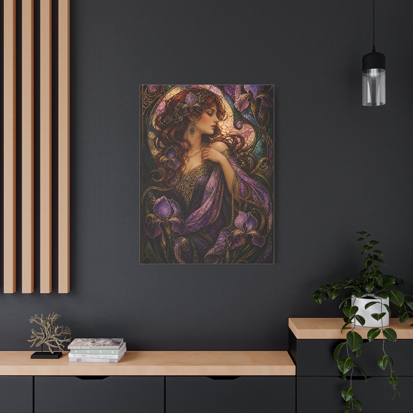 Art Nouveau Iris Muse Portrait Wall Art & Canvas Print