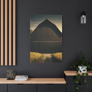 Minimal Rustic Barn Under Evening Sky Wall Art & Canvas Prints