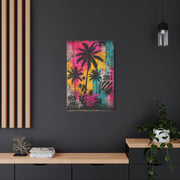 Neon Graffiti Palm Paradise Tropical Wall Art & Canvas Print