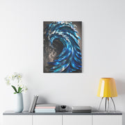 Iridescent Metal Wave Sculpture Wall Art & Canvas Print