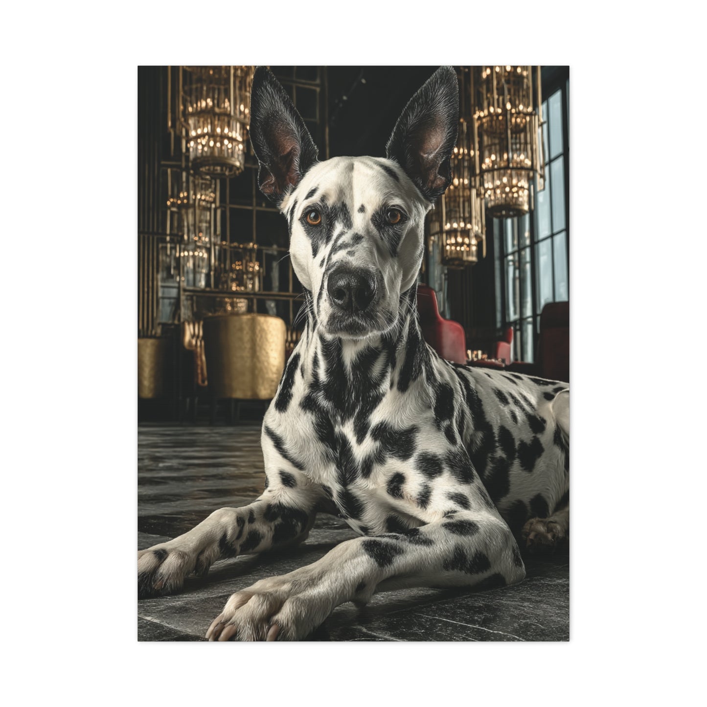 Dalmatian Luxury Lounge Portrait Wall Art & Canvas Print
