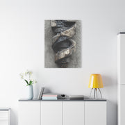 Weathered Spiral Stone Sculpture Wall Art & Canvas Print
