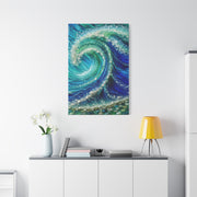 Crystal Ocean Curl Glass Texture Wall Art & Canvas Print