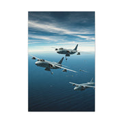 Squadron Formation Over Ocean Sky Wall Art & Canvas Prints