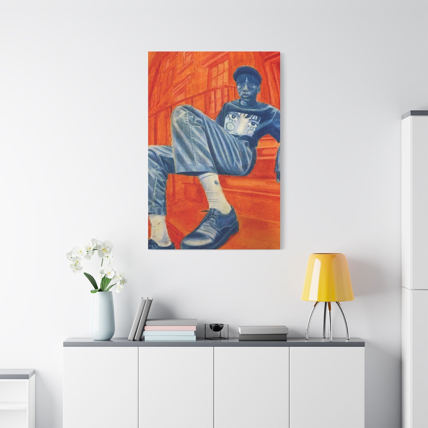 Men Abstract Painting Mixed Media Wall Art & Canvas Prints