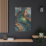 Emerald Gold Geode Abstract Wall Art & Canvas Print