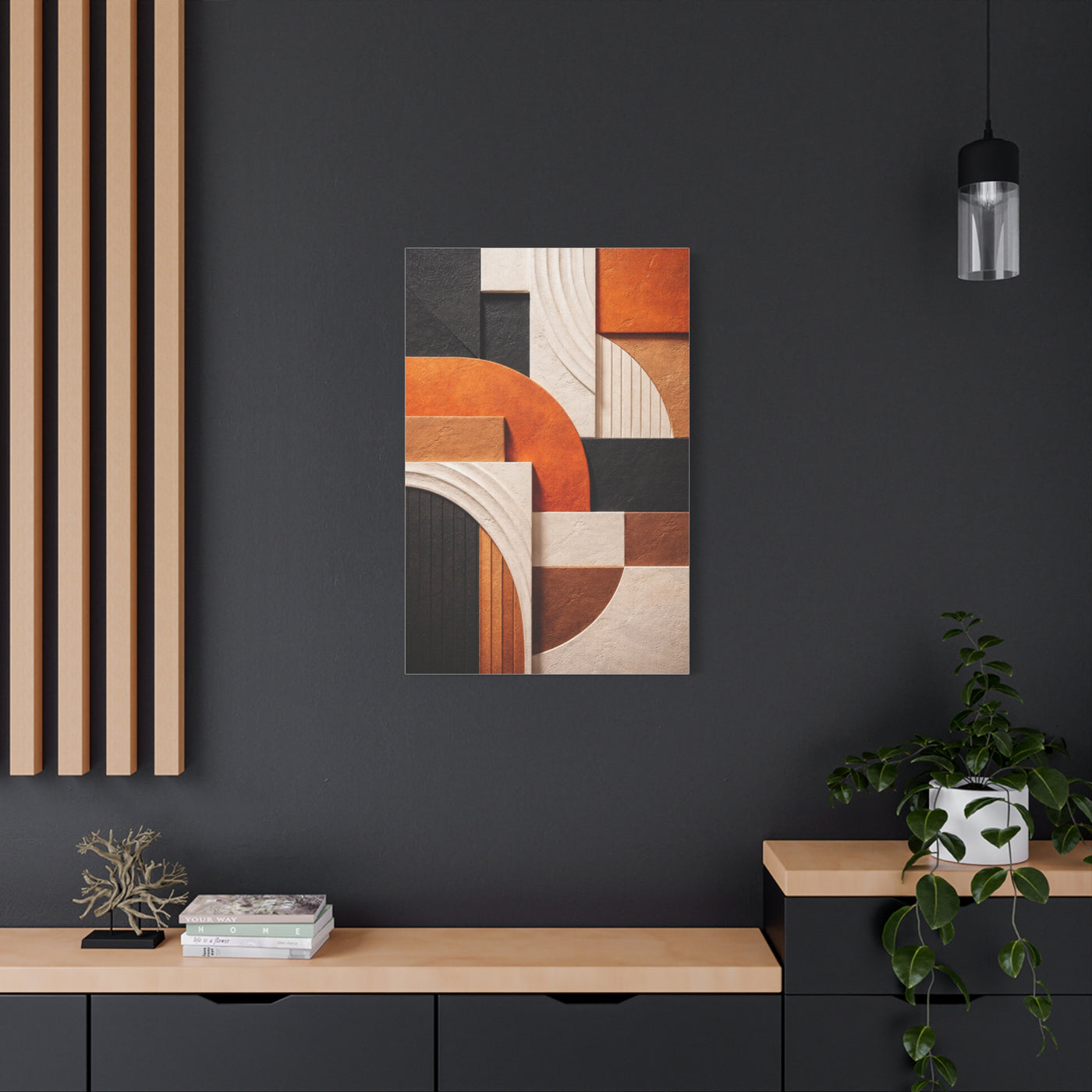 Modern Curved Geometry Abstract Wall Art & Canvas Print