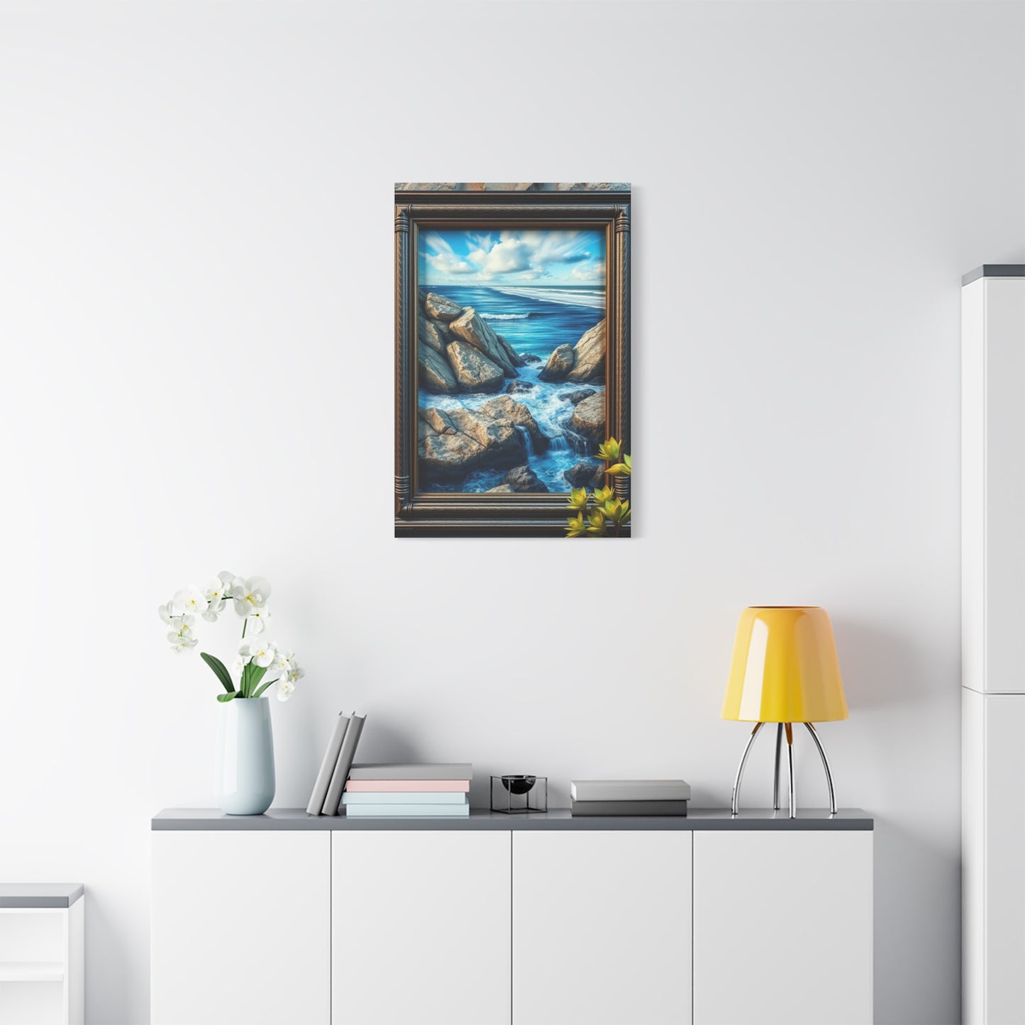 Serene Shoreline Elegance Wall Art & Canvas Print