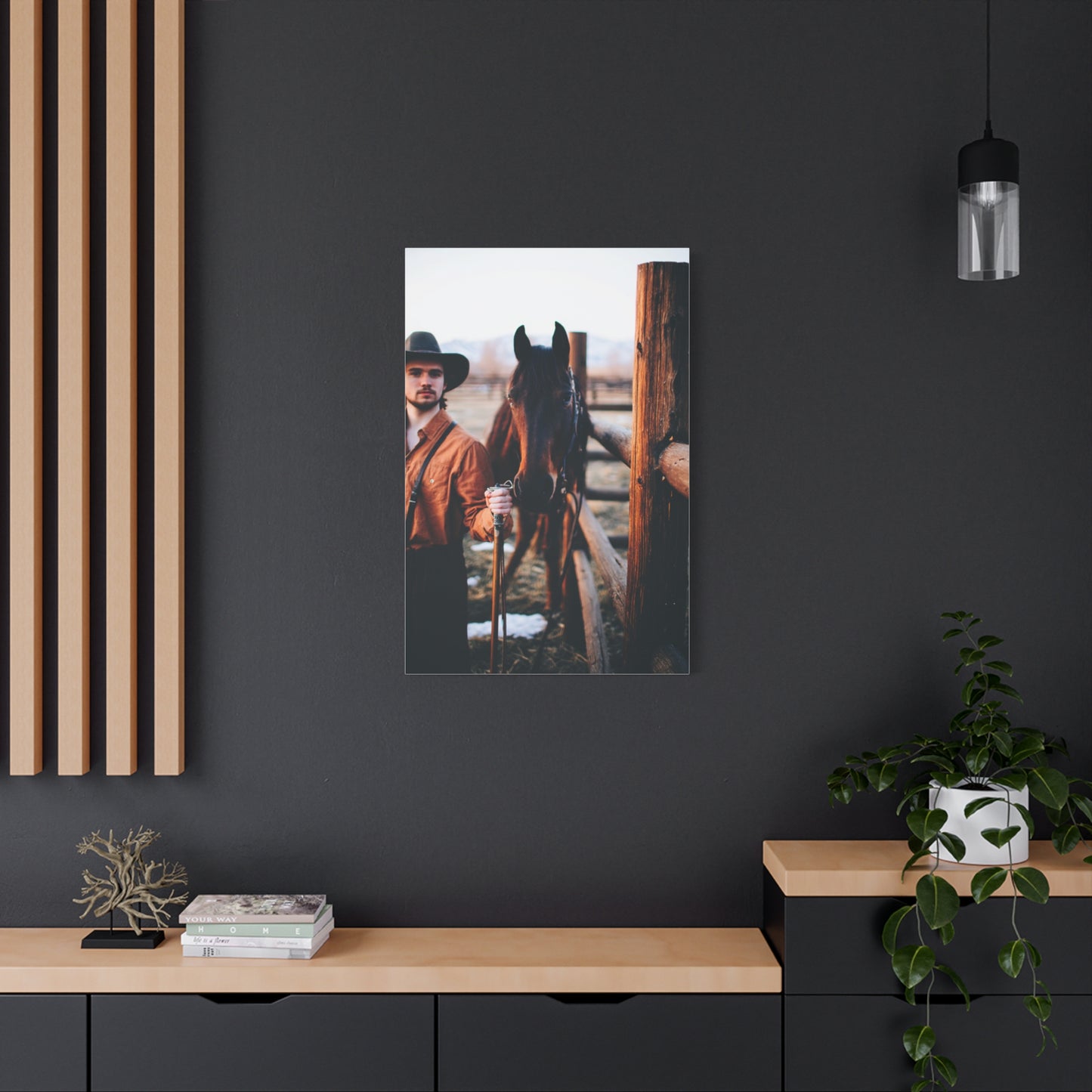 Ranch Fence Cowboy Wall Art & Canvas Print