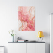 Pink and Gold Marble Flow Wall Art & Canvas Print