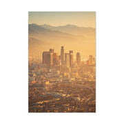Los Angeles Golden Sunrise Skyline Wall Art & Canvas Print