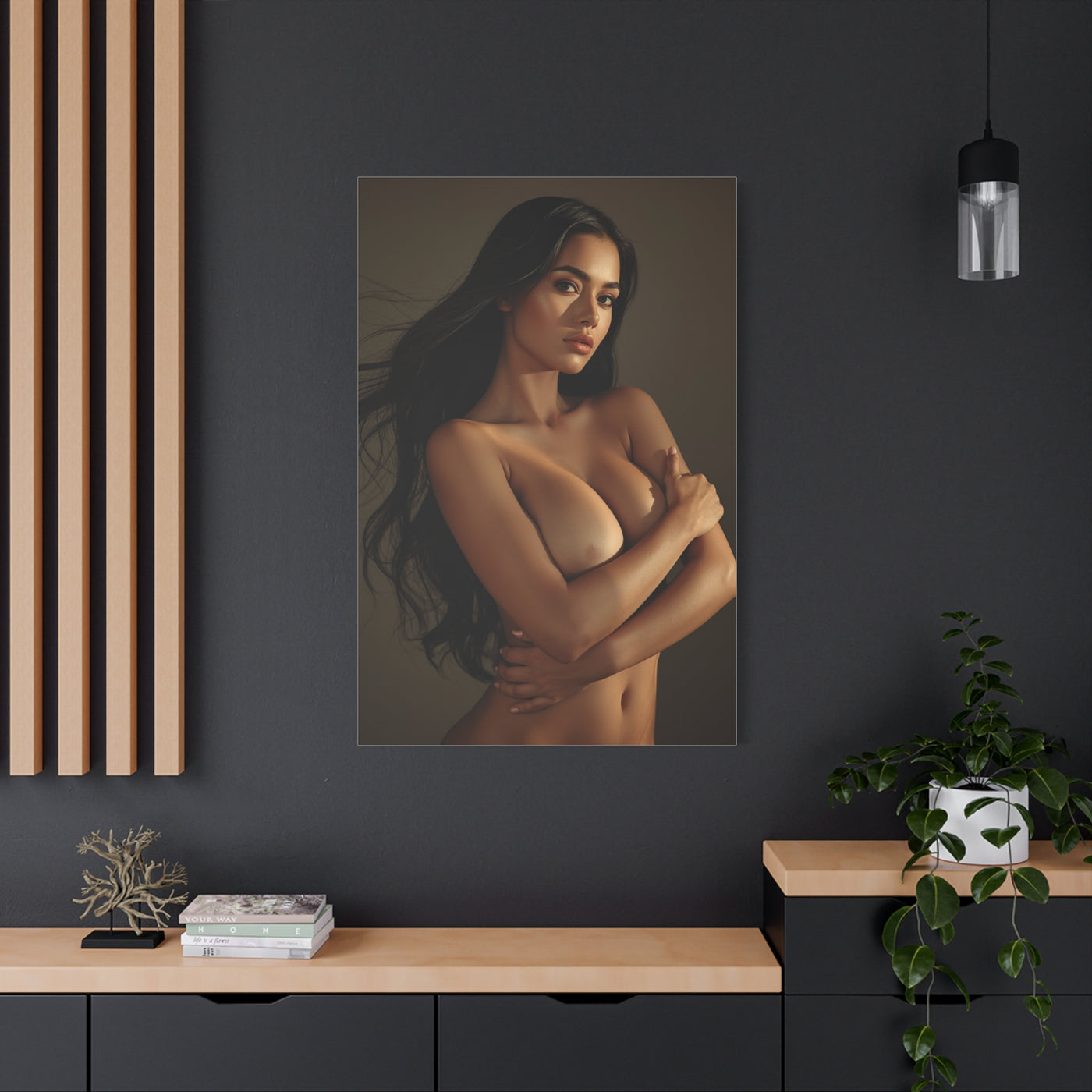 Soft Studio Nude Portrait Wall Art & Canvas Print