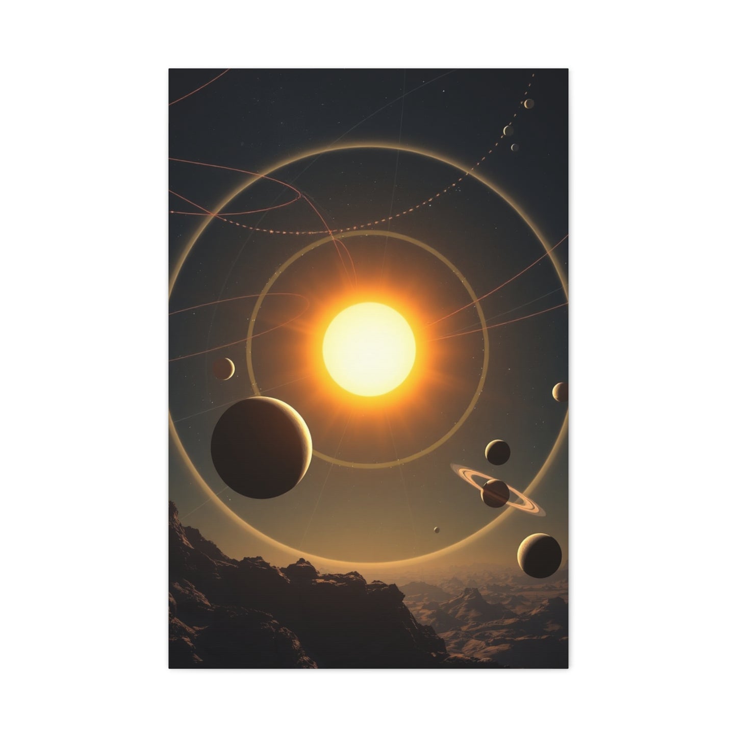 Galactic Elegance Print Wall Art & Canvas Print