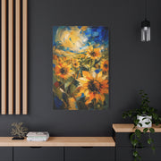 Abstract Expressionist Sunflower Field Wall Art & Canvas Print